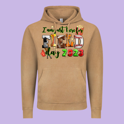 I Am Just Here For Field Day  2023 Vintage Hoodie Designed By Adodesignshop