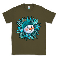 Army Green cute snowman winter sunflower Classic Tee - Jasminsmagicworld