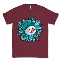 Burgundy cute snowman winter sunflower Classic Tee - Jasminsmagicworld