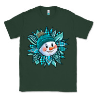 Sports Green cute snowman winter sunflower Classic Tee - Jasminsmagicworld