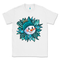 White cute snowman winter sunflower Classic Tee - Jasminsmagicworld