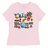Bubblegum Pink Y'all ain't right crazy Ladies Tee - texasbilliewilder
