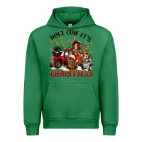 Emerald holy cow its christmas Urban Hoodie - CowGirlArtShop