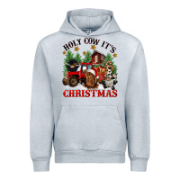 Heather Grey holy cow its christmas Urban Hoodie - CowGirlArtShop