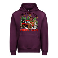 Mauve Wine holy cow its christmas Urban Hoodie - CowGirlArtShop