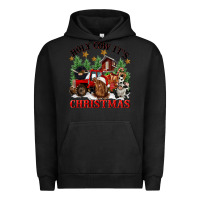 Pigment Black holy cow its christmas Urban Hoodie - CowGirlArtShop