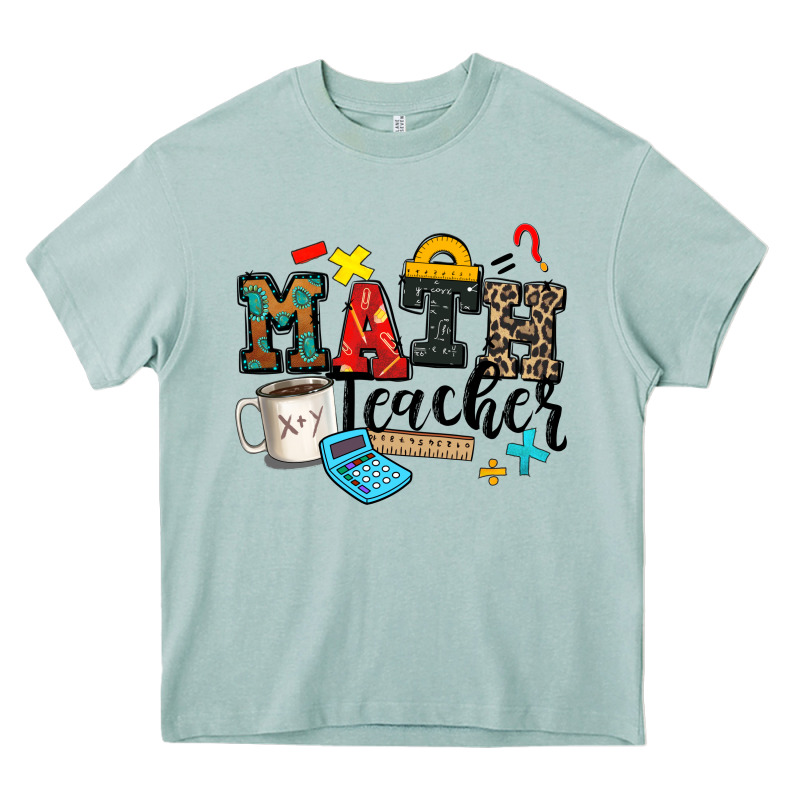 Math Teacher Heavy Core Tee by Zillion Design Studio | Teevron