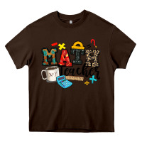 Chocolate Brown math teacher Heavy Core Tee - Zillion Design Studio