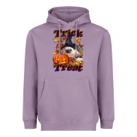 Lavender Halloween Hedgehog Trick Or Treat Heavyweight Hoodie - LillyAllenDesigns