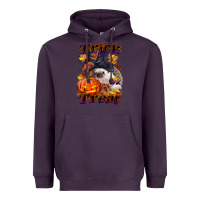 Plum Halloween Hedgehog Trick Or Treat Heavyweight Hoodie - LillyAllenDesigns