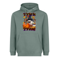 Sage Halloween Hedgehog Trick Or Treat Heavyweight Hoodie - LillyAllenDesigns