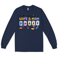 Navy battery life of a wife & mom Long Sleeve Tee - JahusDesignShop