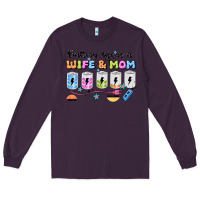 Plum battery life of a wife & mom Long Sleeve Tee - JahusDesignShop