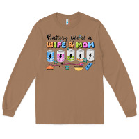 Toasted Coconut battery life of a wife & mom Long Sleeve Tee - JahusDesignShop