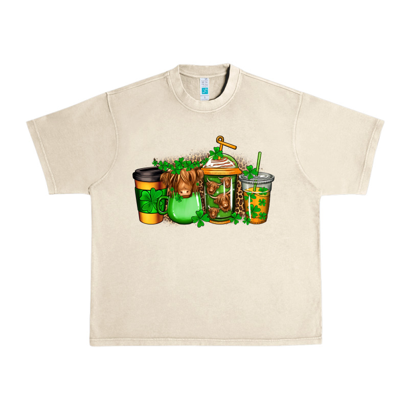 Longhaired Cow St Patricks Coffee Urban Heavy Tee by Jasminsmagicworld | Teevron
