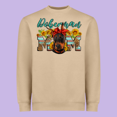 Doberman Mom Heavyweight Sweatshirt Designed By Artiststas