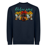 Navy doberman mom Heavyweight Sweatshirt - Artiststas