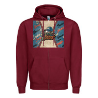 Burgundy senior baseball 2023 Zipper Hoodie - NancyCooperArtShop