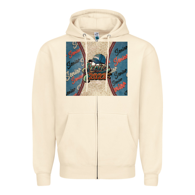 Senior Baseball 2023 Zipper Hoodie by NancyCooperArtShop | Teevron
