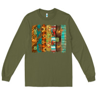 Army Green thanksgiving brushstroke Long Sleeve Tee - BarkalooDesign
