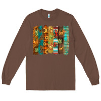 Chestnut thanksgiving brushstroke Long Sleeve Tee - BarkalooDesign