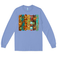 Colony Blue thanksgiving brushstroke Long Sleeve Tee - BarkalooDesign