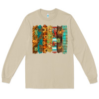 Mushroom thanksgiving brushstroke Long Sleeve Tee - BarkalooDesign