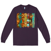Plum thanksgiving brushstroke Long Sleeve Tee - BarkalooDesign