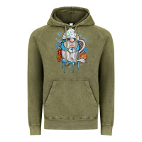 Vintage Olive winter gnome coffee Vintage Hoodie - JahusDesignShop