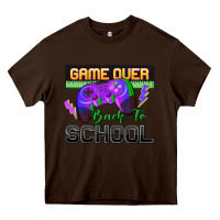 Chocolate Brown game over back to school Heavy Core Tee - Zillion Design Studio