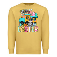 Antique Gold happy easter train Premium Sweatshirt - Artiststas