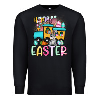 Black happy easter train Premium Sweatshirt - Artiststas
