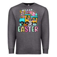 Charcoal Heather happy easter train Premium Sweatshirt - Artiststas