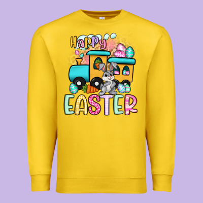 Happy Easter Train Premium Sweatshirt Designed By Artiststas