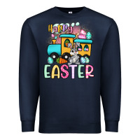 Navy happy easter train Premium Sweatshirt - Artiststas