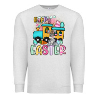 Oatmeal Heather happy easter train Premium Sweatshirt - Artiststas