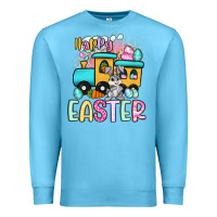 Ocean Blue happy easter train Premium Sweatshirt - Artiststas