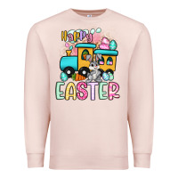 Pale Pink happy easter train Premium Sweatshirt - Artiststas