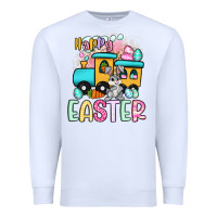 White happy easter train Premium Sweatshirt - Artiststas