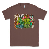 Chestnut watercolor cactus western background Classic Tee - BarkalooDesign