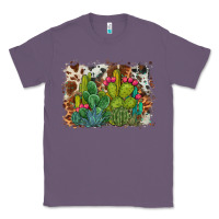 Lavender watercolor cactus western background Classic Tee - BarkalooDesign