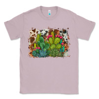 Lilac watercolor cactus western background Classic Tee - BarkalooDesign