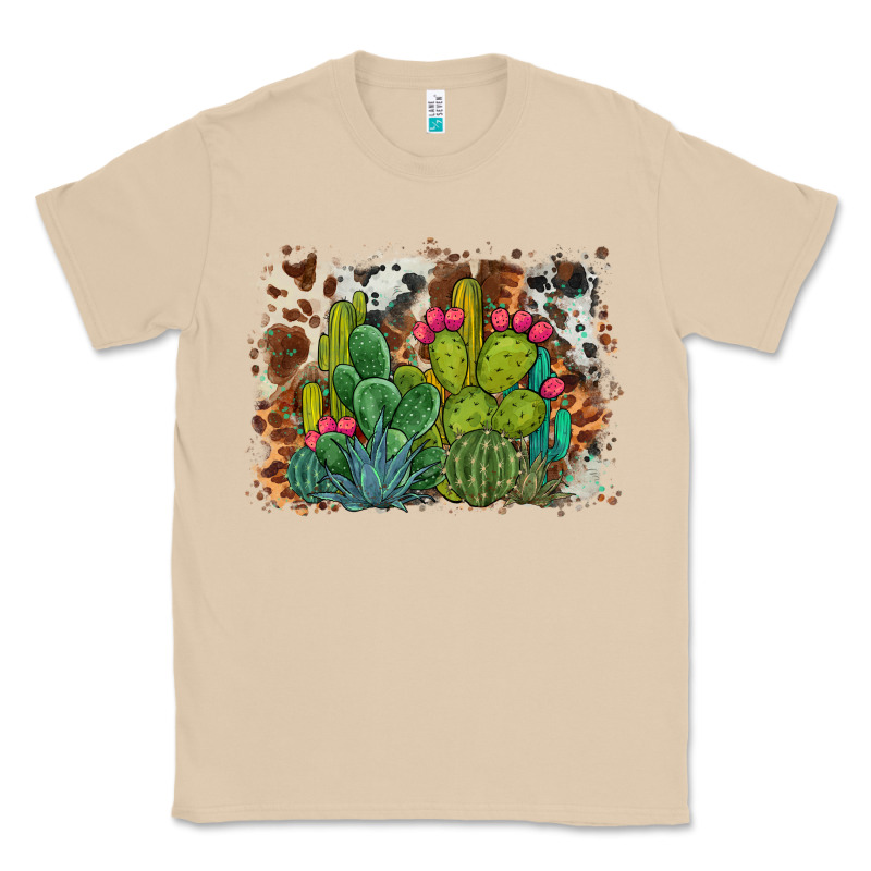 Watercolor Cactus Western Background Classic Tee by BarkalooDesign | Teevron