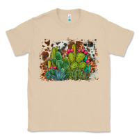 Mushroom watercolor cactus western background Classic Tee - BarkalooDesign