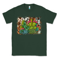 Sports Green watercolor cactus western background Classic Tee - BarkalooDesign