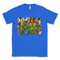 True Royal watercolor cactus western background Classic Tee - BarkalooDesign