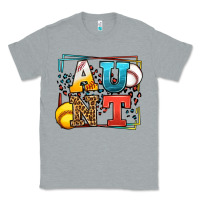 Heather Grey Baseball and Softball aunt leopard frame Classic Tee - LillyAllenDesigns