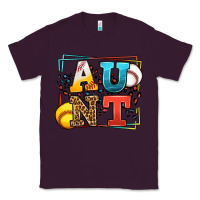 Plum Baseball and Softball aunt leopard frame Classic Tee - LillyAllenDesigns