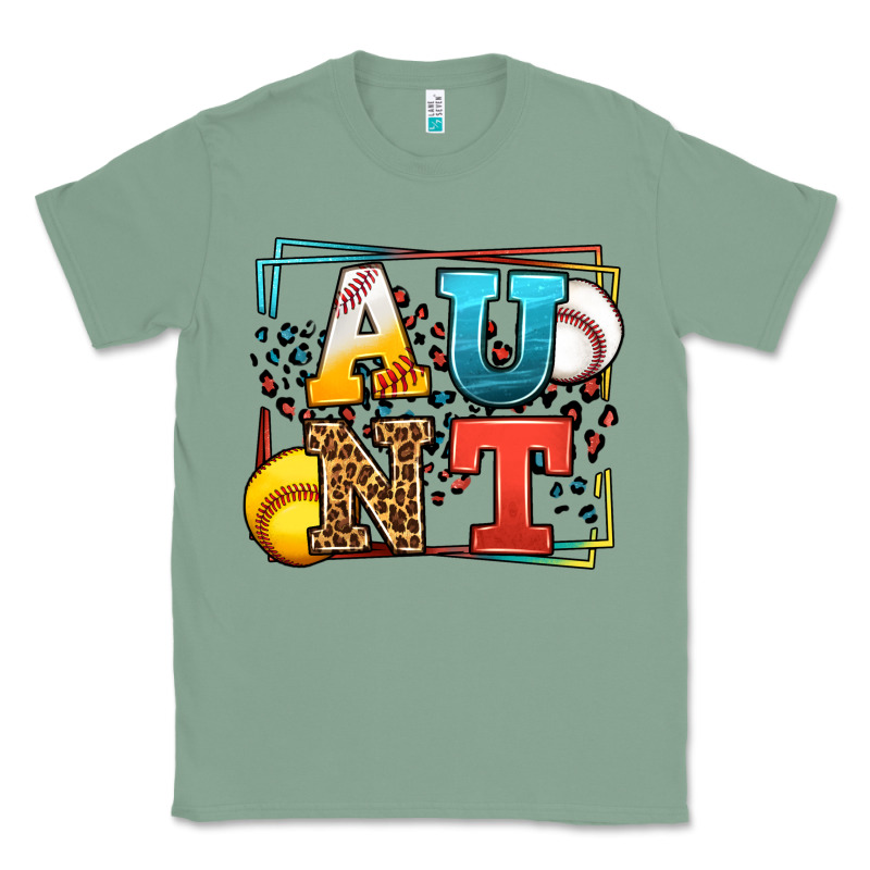 Baseball And Softball Aunt Leopard Frame Classic Tee by LillyAllenDesigns | Teevron