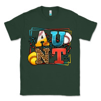 Sports Green Baseball and Softball aunt leopard frame Classic Tee - LillyAllenDesigns
